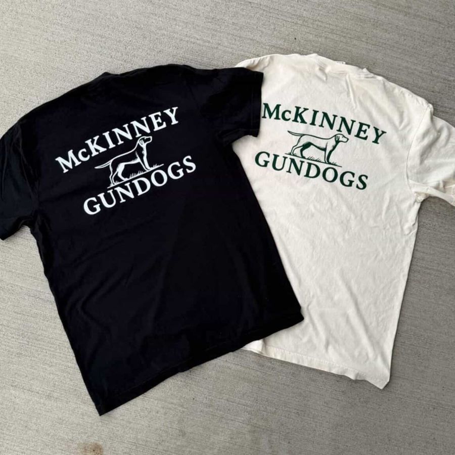 McKinney Gundogs pocket tee in black and natural